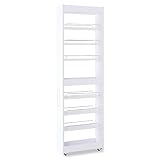 DORIS ドリス 隙間収納 キッチンストッカー スリムストッカー すき間収納 収納 キャスター付き シンプル キッチン リビング ホワイト レニタハイ20cm 【16698】