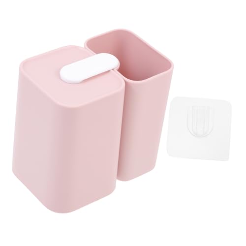 FONDOTIN 1 Juego Soporte Magnético para Cepillos De Soporte para Cepillo De con Ventosa Largo Portavoz De Estante De Pasta De Taza Magnética Rosa Páginas
