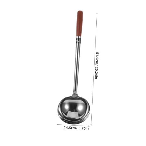 Cucharón de acero inoxidable PRETYZOOM con mango ergonómico para servir 3