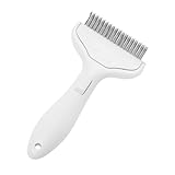Pet Hair Comb - Stainless Steel Teeth Massage Tool - Cat Dog Comb for Long Hair,for Puppy Kitten Bathroom Living Room Shelter Travel