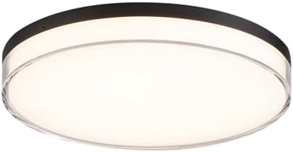 Minka Lavery 759-2-66A-L Vantage LED Flush Mount, 1-Light, 25 Total Watts, 11-in H x 1.5-in W, Coal Black