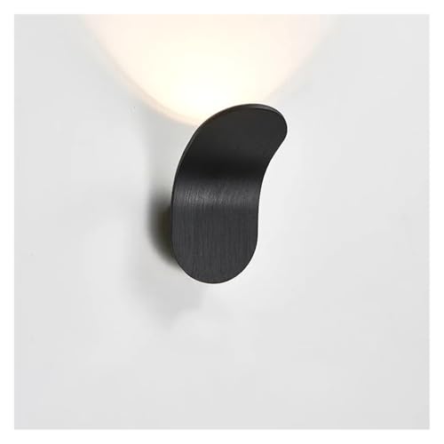 Solución decorativa con lámpara de pared LED aluminio negro para pasillos oscuros