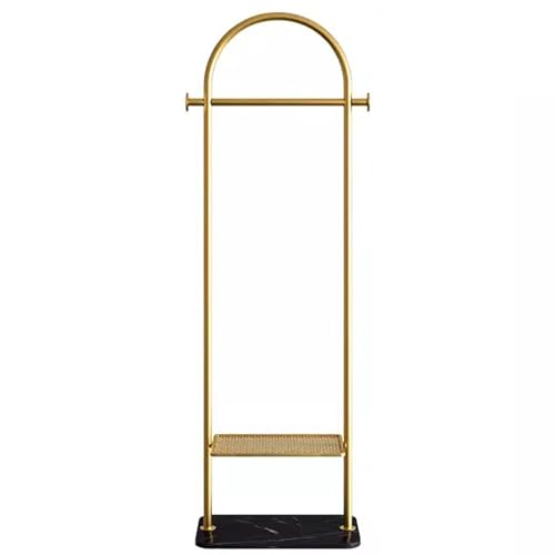 Portant à vêtements moderne en métal noir pour petits espaces et rangement