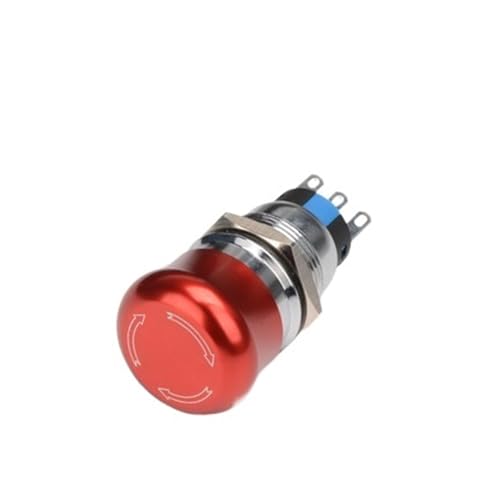 Arrêt d'urgence 19mm étanche avec loquet métallique pour couper le courant