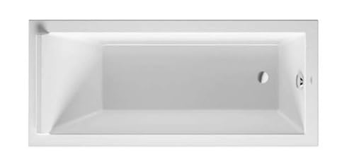 * Duravit Starck * 1 X vasca da bagno rettangolare * Versione incasso * 1 schienale inclinato variabile * acrilico sanitario * scarico e troppopieno laterale * 1700 x 800 x 460 mm * Contenuto: 186 l