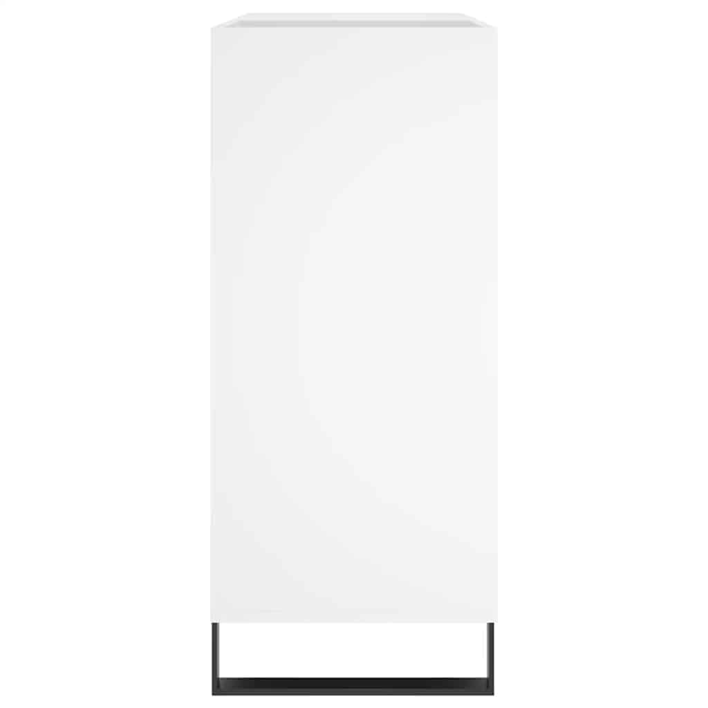 vidaXL Mobile Porta Dischi Bianco 84,5x38x89 cm in Legno Multistrato
