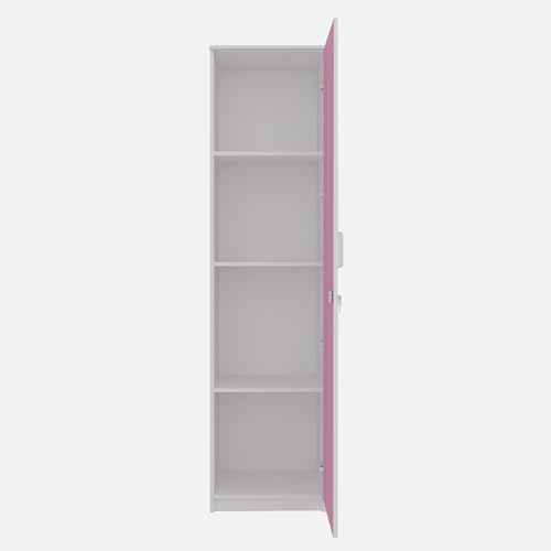 Image of COUCH CULTURE Adona Engineered Wood Wardrobe for Clothes with 1 Door | Storage Organizer | Storage Cabinet for Kitchen | Multipurpose Almirah for Bedroom, Living Room | 1 Year Warranty - Pink