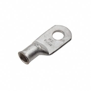 Molex/Waldom, 19221-0227, Lug Terminal - 1/4 Stud Size - 0.080 (2.03mm) Thickness - 0.594 (15.09mm) Outer Edges - 6 AWG - 1.406 (35.72mm) Length - Crimp Termination. (150 Item/s)