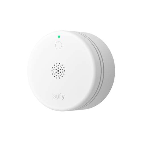 eufy Rauchmelder E10, präzise Feueralarme, ultrakompaktes 70mm Design, verlängerte 5 Jahres-Batterie, große Funkreichweite, erfordert eine EU-Version von HomeBase 2, 3, Mini oder Pro