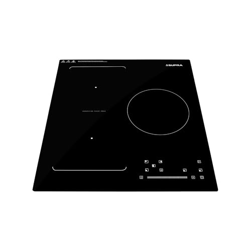 La Mejor Recopilación de Parrilla de Induccion Supra - 5 favoritos. 42 SUPRA Parrilla de Inducción Magnetica, 3 Quemadores, Cristal Templado Negro, Control Táctil, Instalación Empotrada 3Q-IN-220V