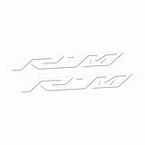 LFJSCK Reflective Motorcycle Stickers Compatible with Yamaha YZF R1 R1M - 2 Piece Waterproof Vinyl Decals Kit for Helmets Fairings (White)