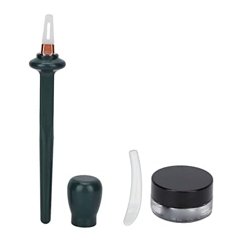 3pcs Eyeliner Makeup Tool, Waterproof Quick Eye Makeup Tool Long Lasting Eyeliner Gel Eyeliner Guide Wand, Green Cover