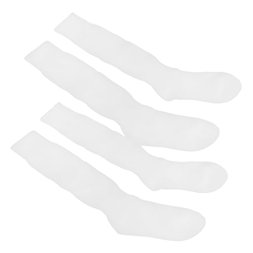 2pairs Elastic Sports Stockings for Boys Girls High Elastic Design Breathable Wear-resistant Football Socks for Outdoor Activities for Soccer Climbing and More