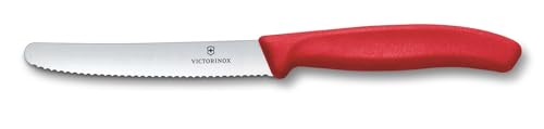 Victorinox Swiss Classic, Frühstücksmesser, Brötchenmesser Set 6teilig, Scharfe Klinge, Wellenschliff, 11 cm, Rostfreier Stahl, Farbig