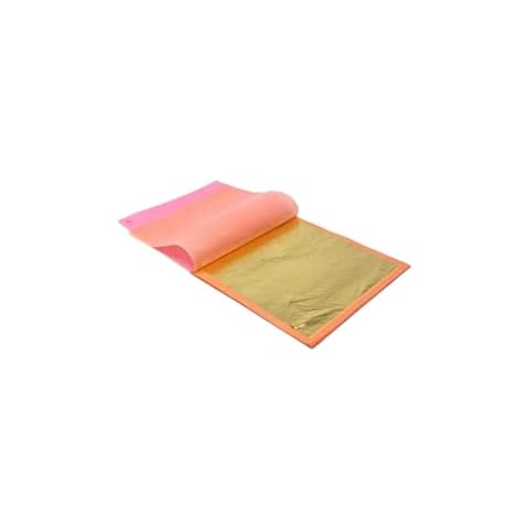 Heft mit 10 Blättern aus 24 Karat Gold 80 mm x 80 mm Cover