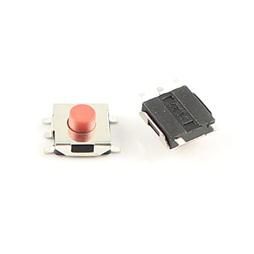Interruptor táctil SMD con pulsación momentánea precisa y alta conductividad de 5 pines color rojo 5