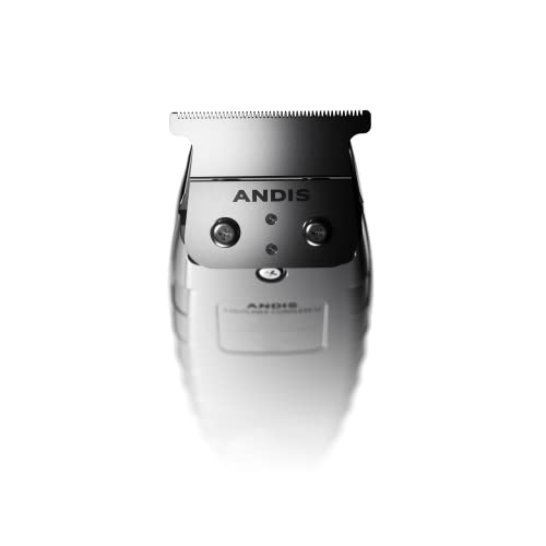 Andis 74055 Professional Corded/Cordless Hair & Beard Trimmer with Zero Gapped Carbon Steel Blade, Grey