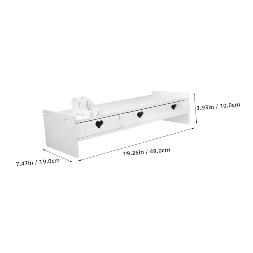 Support écran ordinateur réhausseur pc ergonomique organisateur bureau étagère