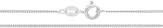 925 Sterling Silver Fine Curb Chain Necklace 1mm Wide 16 18 and 20 Inch Long