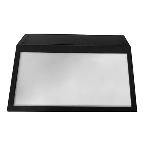 Placa de número de casa solar con luz LED blanca y carcasa de bronce para puerta de jardín