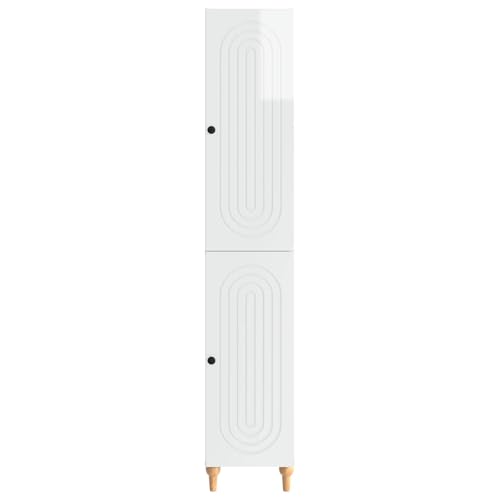 Armarios modulares de madera blancos de 2 piezas para almacenamiento compacto en el hogar 5