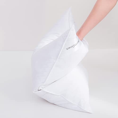 Almohada plumón de ganso estándar blanca suave miniatura 4