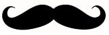 Whimsical Practicality Edible Cake Topper - Mustache, 1/4 Sheet, Black, 1 Count, 1 Piece