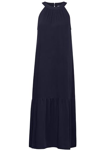 Robe maxi Street One bleu marine fluide et légère coupe longue femme 40