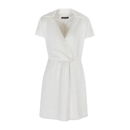 Armani Exchange Minivestido de manga corta con cuello en V para mujer, ISO, 6