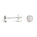 Opal Stud Earrings, Simulated 4mm, Sterling Silver