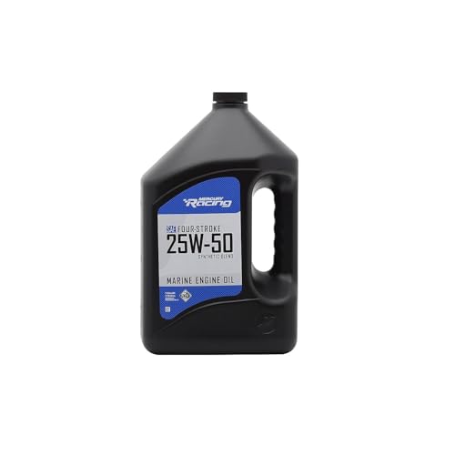 Aceite para motor Mercury Racing 25W-50 1 galón miniatura 1