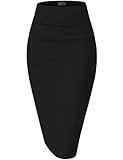 Womens Pencil Skirt For Office Wear KSK43584 1139 Black M