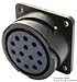 Circular Connector, Rear Panel Mounted, CIRH Series, Flange Mount Receptacle, 13 Contacts