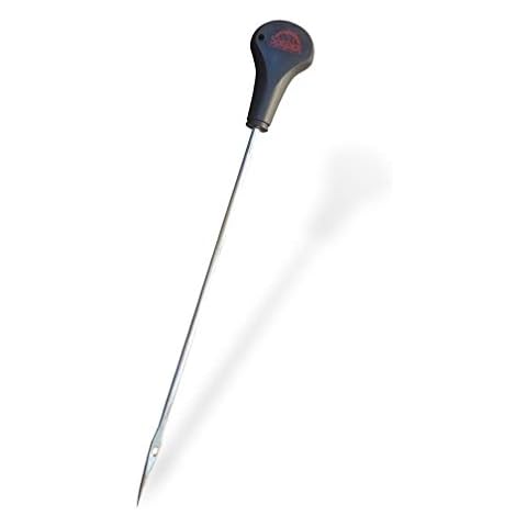 SpitJack Meat Trussing Needle. 12 Inch Stainless Steel Whole Hog, Pig, Lamb, Crown Roast of Pork Stitcher. Fish Bait Stringer Tool Cover