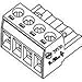 0395300006 Conn Eurostyle Block F 6 POS 5.08mm Screw RA Cable Mount 15A/Contact Eurostyle, (10 Items)
