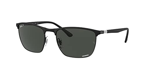 Ray-Ban RB3686 Sunglasses Bundle: RB 3686 186/K8 Matte Black On Black Polar Dar and Universal Anti-slip Silicone Leash