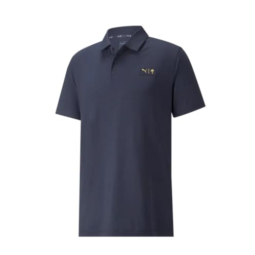 Image of Palm Tree Crew Puma x PTC Logo Polo, Navy, Medium
