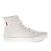 Levi's Womens Elite Twill Casual Lace Up Sneaker Shoe, White Mono, 8 M