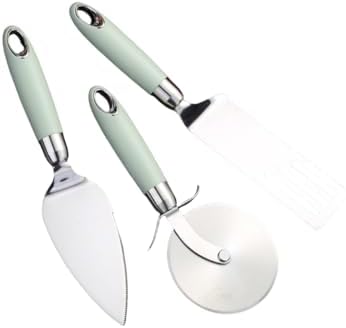 3 pcs pizza cutter,pizza cutter wheel,pizza steel,stainless steel pizza spatula roller and pie cutter set