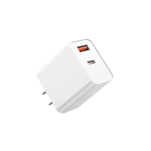 USB C Charger Block for iPhone 20W Dual Port Fast Wall Charger USB C & USB A Power Adapter Type C Charging Brick Plug for iPhone Air/17 Pro Max/17e/16e/16 ProMax/16Plus/15/14/13/12/11 iPad Pro AirPods