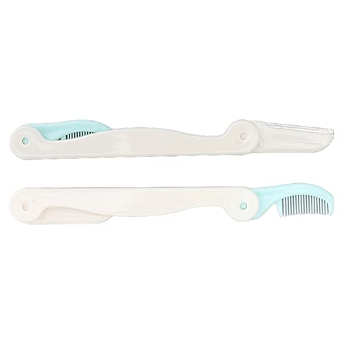 Navalha de sobrancelha para mulheres, 2 peças de lâmina Dermaplane para rosto feminino, barbeador mu