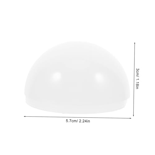 6 Piezas Cubiertas Difusoras Planas de PC para Lámparas de Techo Diseño Medio Redondo Fog Durable Accesorio de Iluminación para Candelabros Placas de Luz Blanca miniatura 2
