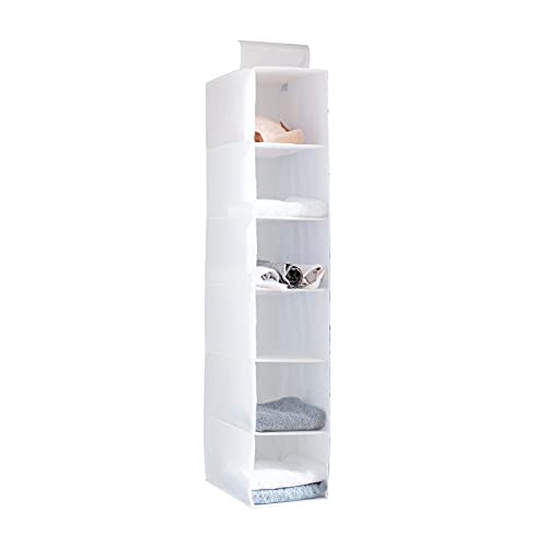 YINGG Pliable Étagère Suspendue Range Chaussures Armoire de Rangement Suspendue en Tissu pour Chaussures et Vêtements 6 étagères Unité de Rangement pour...