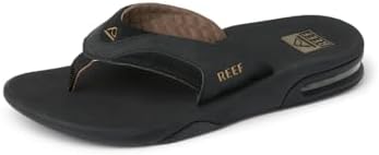 Reef Fanning, Chanclas Hombre, Black and Tan, 46 EU