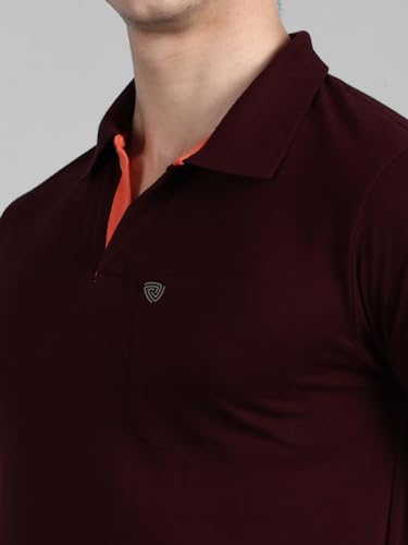 Image of Lux Cozi Men Cotton Regular Fit Polo Neck Half Sleeve Solid Casual T-Shirt with Chest Pocket | Pack of 2 |