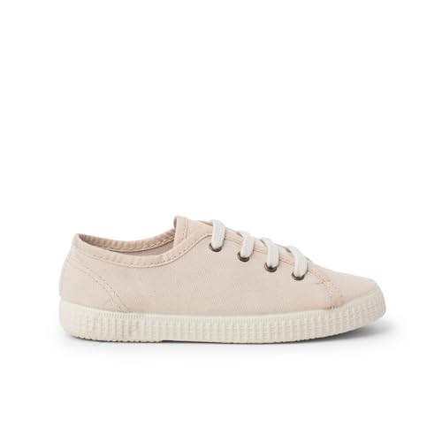 Pisamonas Zapatilla Lona ecológica Vegana Talla 26 en Color Beige