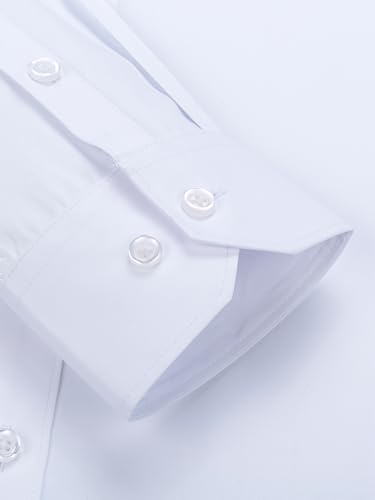 Summer Business Casual Shirt for Men Long Sleeve Button-Down Dress Shirt4