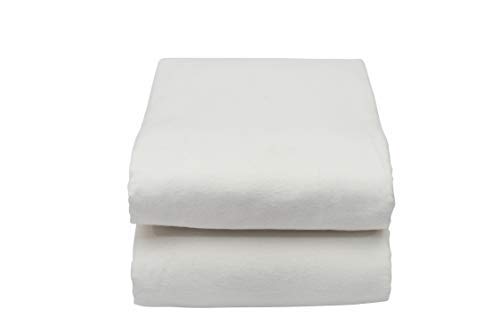 Amazinggirl Lençol de cima branco 100% algodão - lençóis bancadas brancos lençóis sem borracha, tecidos por metro cama toalha de duas peças 220 x 240 cm