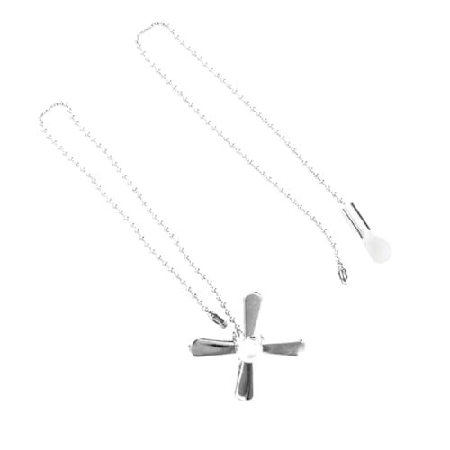 DOITOOL 2 Piezas Ventilador De Techo Cadena De Tracción Ventilador De Techo Globo Bola Llavero Colgante Cable De Luz Cadenas De Cuentas Cierres De Conector Se Adapta A Conectores De