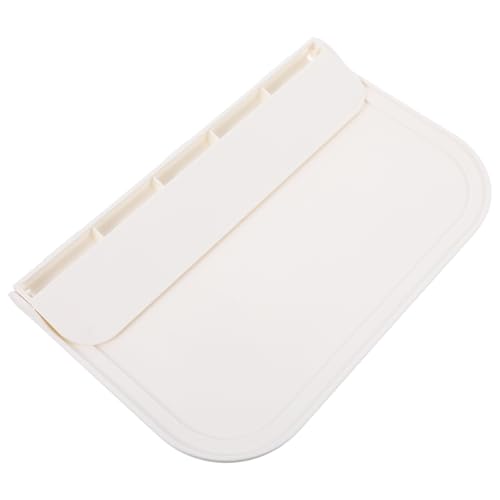 NUOBESTY Estante Plegable de Pared Blanco Grande de Hips y PP Bordes Pequeños Antideslizantes, Organizador Compacto para Baño y Soporte para Teléfono y Toallero